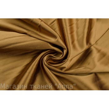 Атласная ткань для платья в теплом коричневом цвете