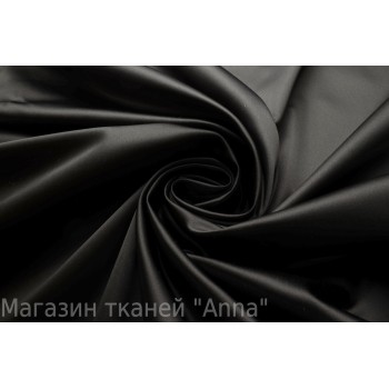 Черный плотный атлас для платья