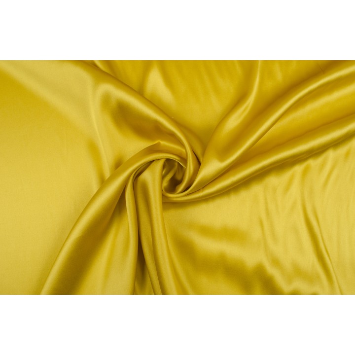 Атласный шелк желтого "солнечного" цвета