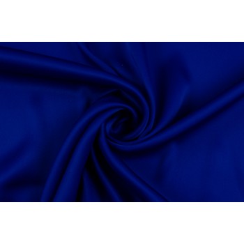 Атласный шелк с ацетатом насыщенного синего цвета