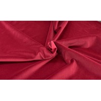 Бархат на хлопковой основе в бордовом цвете