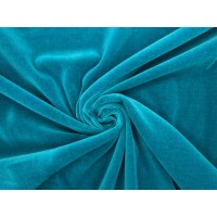 Бархат на хлопковой основе в бирюзовом цвете