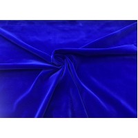 Бархат на хлопковой основе в ярком синем цвете