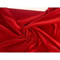 Бархат на хлопковой основе темно-красного цвета