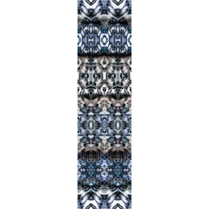 Сине-серый трикотаж Джерси с принтом "калейдоскоп"