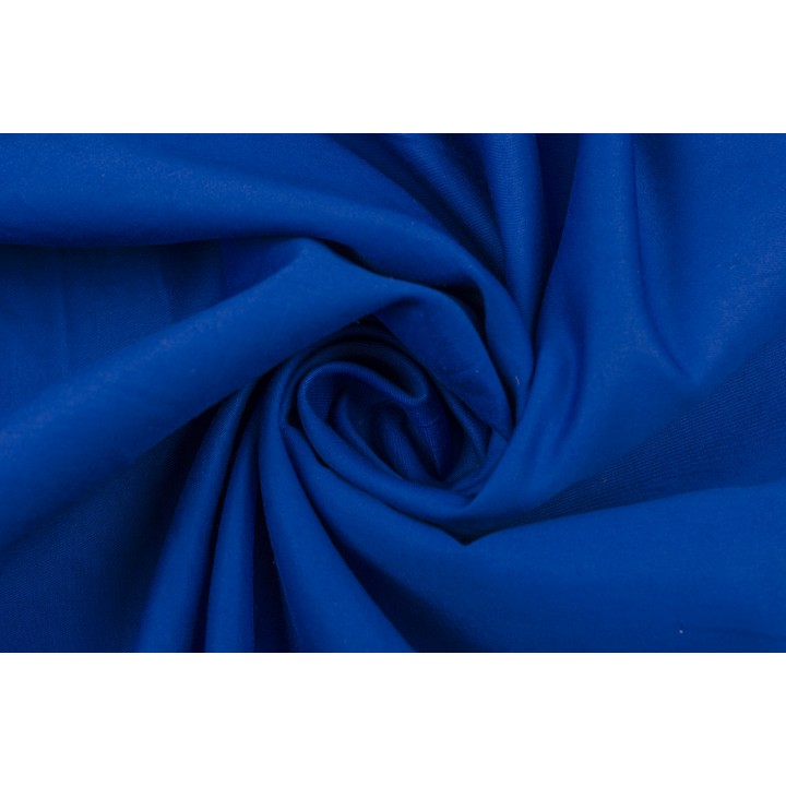 Ярко-синий костюмный хлопок с матовой поверхностью