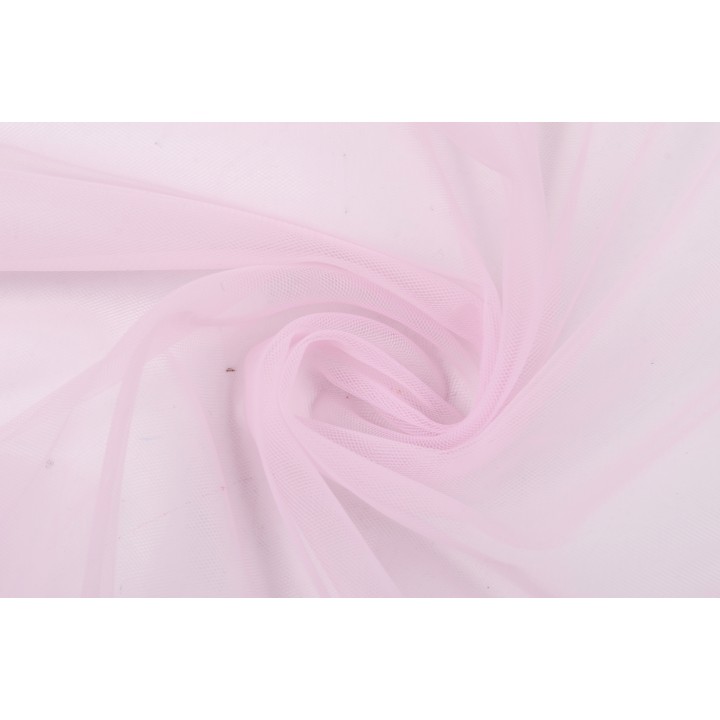 Розовый фатин для одежды, мягкий, с мелкой ячейкой
