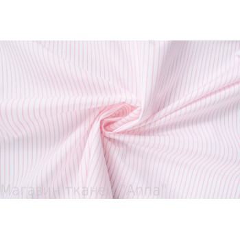 Классический рубашечный хлопок - узкая розовая полоска