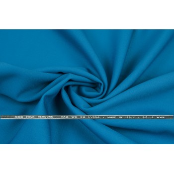 Костюмно-плательная шерсть стрейч Four Seasons синего цвета