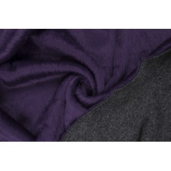 Фиолетовая шерсть на пальто на основе трикотажа