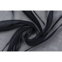 Тонкий матовый темно-синий шифон