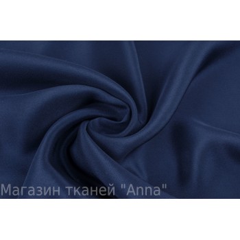 Плательный кади - темно-синий шелк для струящегося платья