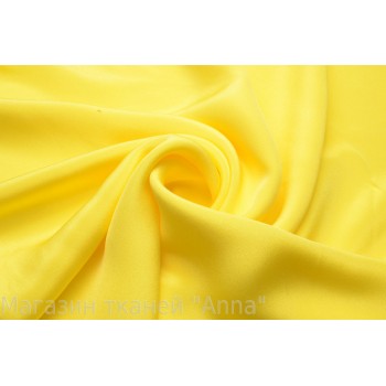 Костюмный матовый шелк лимонного цвета
