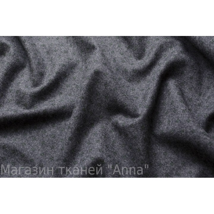 Темно-серый меланж - мягкая костюмная шерсть