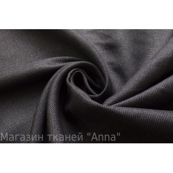 Черная костюмная шерсть с текстурой рогожка