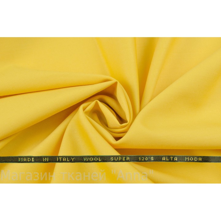 Костюмная шерсть Versace super 120 яркого желтого оттенка