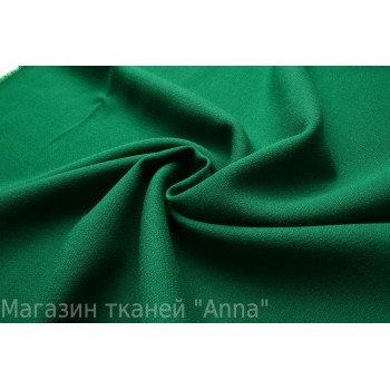 Темно-зеленая мягкая костюмная шерсть