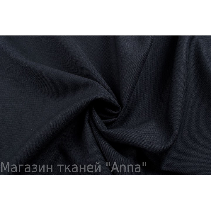 Костюмная шерсть черного цвета для платья или костюма