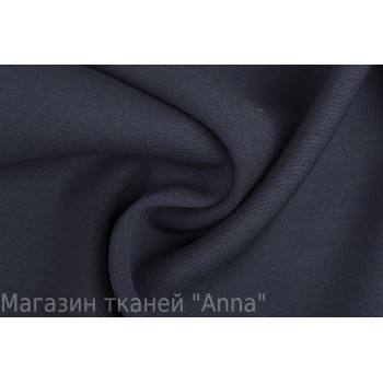 Темно-синяя шерсть с шелком, для классического платья или костюма