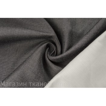 Серый меланж - хлопковая ткань для костюма