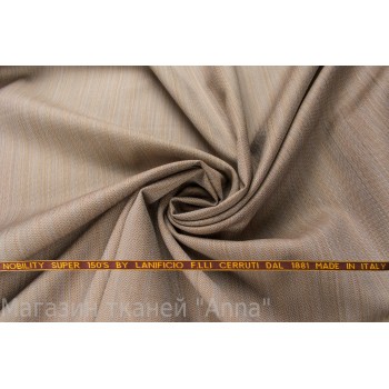 Плательная шерсть Super 150 красивого бежевого цвета