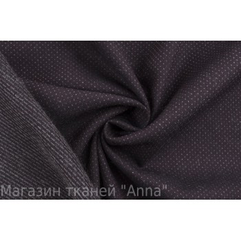 Бордовая костюмная ткань в мелкую точку серого цвета