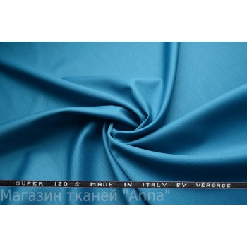 Костюмная шерсть Versace super 120 - синий