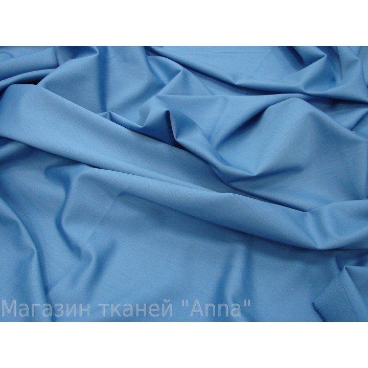 Костюмная шерсть Versace super 120 спокойного синего цвета