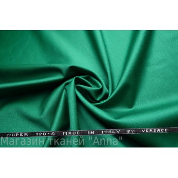 Костюмная шерсть Versace super 120 - зеленый