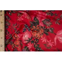 Яркая ткань для платья с красивыми розами