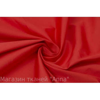 Ярко-красное гладкое коттоновое полотно для платья