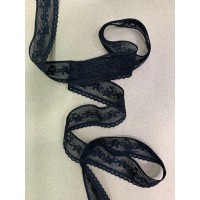 Узкое кружево черного цвета