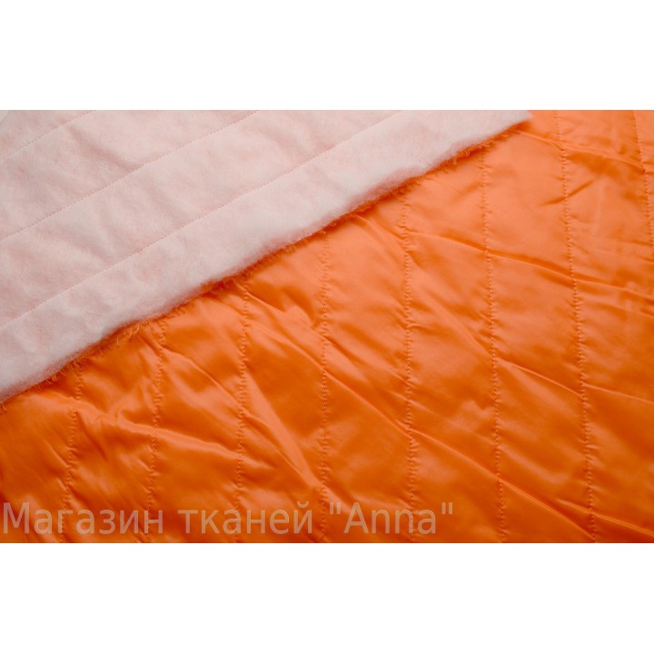 Стеганая оранжевая ткань для куртки или подкладки