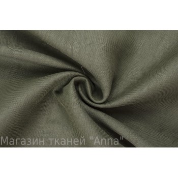 Плотный темно-оливковый костюмный лен