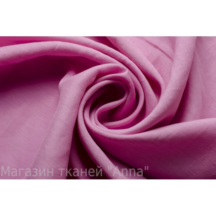 Тонкий, но плотный лен ярко розового цвета, идеально для платья, рубашки, или брючного костюма