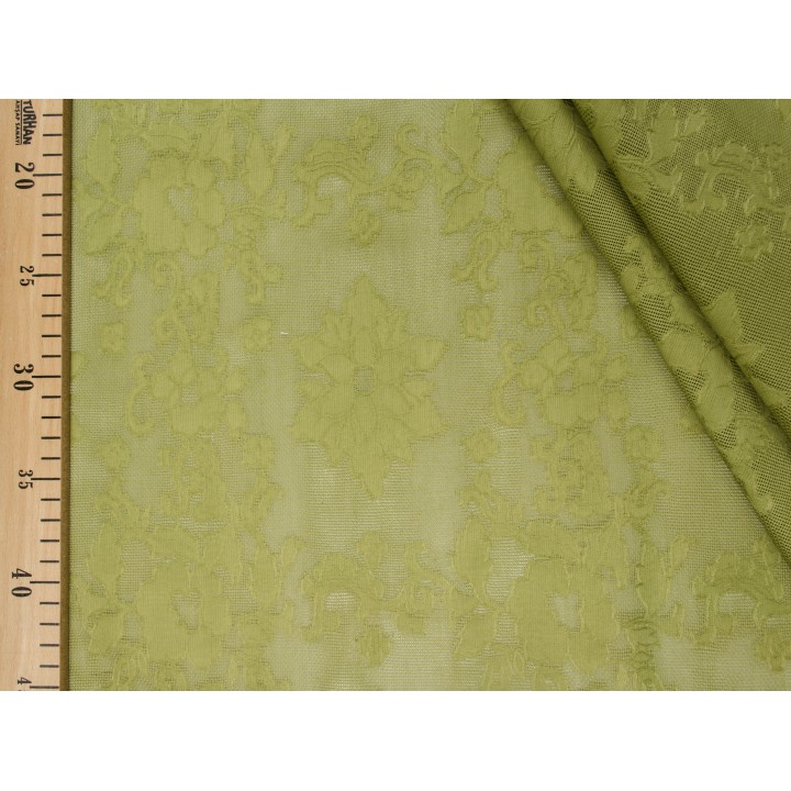 Зеленый лен с узором в зеленом цвете - купить ткань зеленый лен с узором