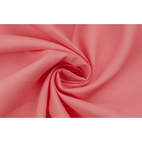 Льняная ткань с добавлением вискозы в теплом коралловом цвете