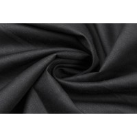 Черный лен для платья или костюма