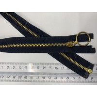 Темно-синяя металлическая молния Lampo односторонняя