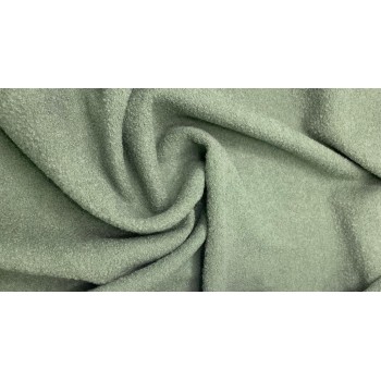 Пальтовая шерсть букле зеленого цвета