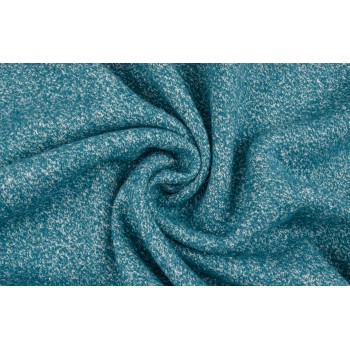 Пальтовая ткань цвета морской волны с эффектом меланж