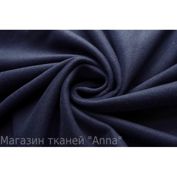 Темно-синяя классическая шерсть на демисезонное пальто