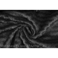 Мягкий черный мех, длина ворса 1,5 cм