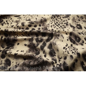 Мягкая ткань на плащ или куртку с принтом Леопард