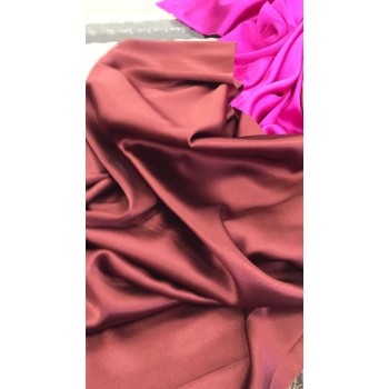 Бордово-коричневый шелковый атлас