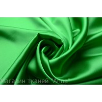 Яркий зеленый атласный шелк стрейч
