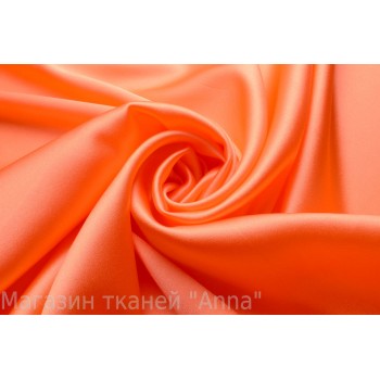 Яркий оранжевый шелковый атлас для одежды