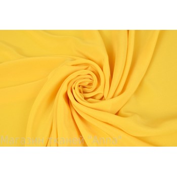Шелковый креп насыщенного желтого цвета