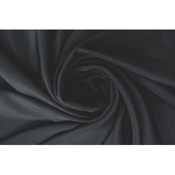 Матовый крепдешин черного цвета из натурального шелка