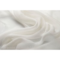 Белый креш шифон из натурального шелка